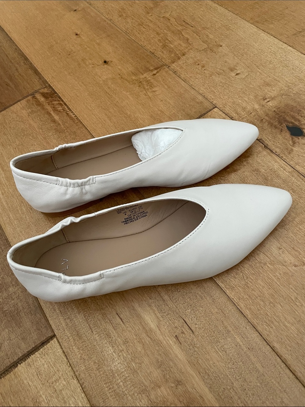 Pour La Victoire ivory leather ballet flats - Picture 3 of 8